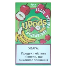 Картриджі для вейпу Upods Cartridge 50 мг 0.7 мл 4 шт Полуниця Банан Яблуко