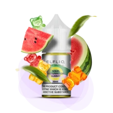 Жидкость солевая ELFLIQ Sour Watermelon Gummy 30 мл 50 мг (Арбуз + жедейные мишки)