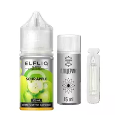 Набір Elfliq Sour Apple 30 мл (Кисле яблуко), самозаміс