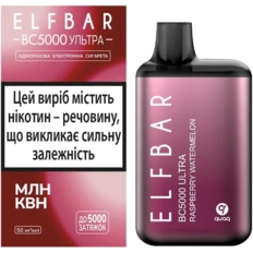 Одноразка Pod Elf Bar BC5000 Ultra 13 мл 5% Raspberry Watermelon (Малина + кавун)