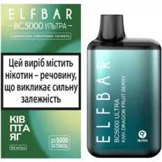Одноразка Pod Elf Bar BC5000 Ultra 13 мл 5% Kiwi Dragon Fruit Berry (Пітахая)