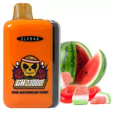 Одноразка Pod Elf Bar GH 23000 Sour Watermelon Candy 5% (Цукерки з кислим Кавуном)