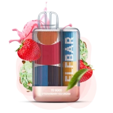 Одноразка Pod Elf Bar TE6000 15 мл 5% (перезаряджається) Strawberry Ice Cream (Полуничне морозиво)