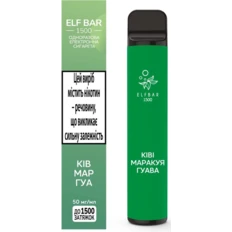Одноразка Pod Elf Bar 1500 4,8 мл 5% Kiwi Passion Fruit Guava (Ківі + маракуя + гуава)