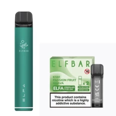 Elf Bar Elfa Pod Prefilled Starter Kit 850mAh Kiwi Passion Fruit Guava Green