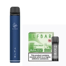 Elf Bar Elfa Pod Prefilled Starter Kit 850mAh Kiwi Passion Fruit Guava Navy