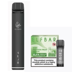 Elf Bar Elfa Pod Prefilled Starter Kit 850mAh Kiwi Passion Fruit Guava Black