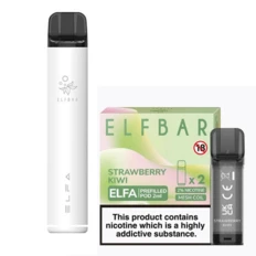 Elf Bar Elfa Pod Prefilled Starter Kit 850mAh Strawberry Kiwi White