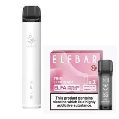 Elf Bar Elfa Pod Prefilled Starter Kit 850mAh Pink Lemonade White
