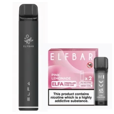 Elf Bar Elfa Pod Prefilled Starter Kit 850mAh Pink Lemonade Black