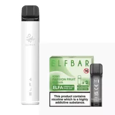 Elf Bar Elfa Pod Prefilled Starter Kit 850mAh Kiwi Passion Fruit Guava White