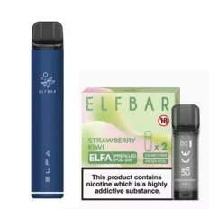 Elf Bar Elfa Pod Prefilled Starter Kit 850mAh Strawberry Kiwi Navy
