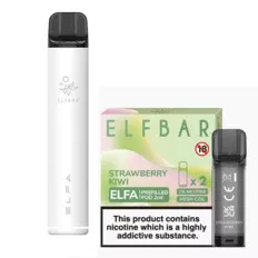 Elf Bar Elfa Pod Prefilled Starter Kit 850mAh Strawberry Kiwi White
