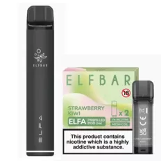 Elf Bar Elfa Pod Prefilled Starter Kit 850mAh Strawberry Kiwi Black