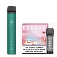 Elf Bar Elfa Pod Prefilled Starter Kit 850mAh Watermelon Green