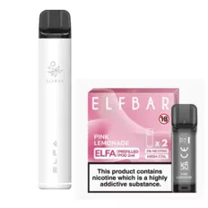 Elf Bar Elfa Pod Prefilled Starter Kit 850mAh Pink Lemonade White