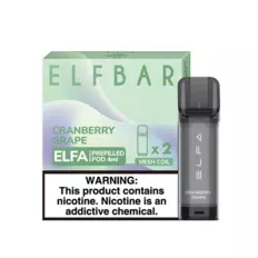 Картриджі для вейпу Elf Bar Elfa 2 мл 5% Cranberry Grape 2 шт. (Журавлина + виноград)