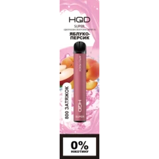 Одноразка Pod HQD Super Apple Peach 0% (Яблоко с персиком)