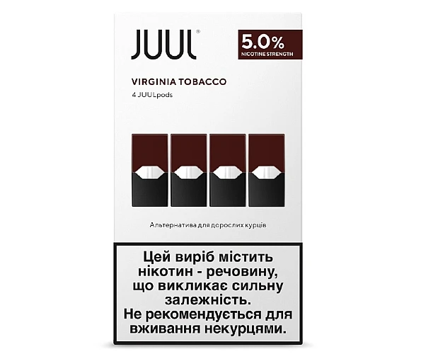 Картриджі для вейпу JUUL Virginia Tobacco 4 шт.