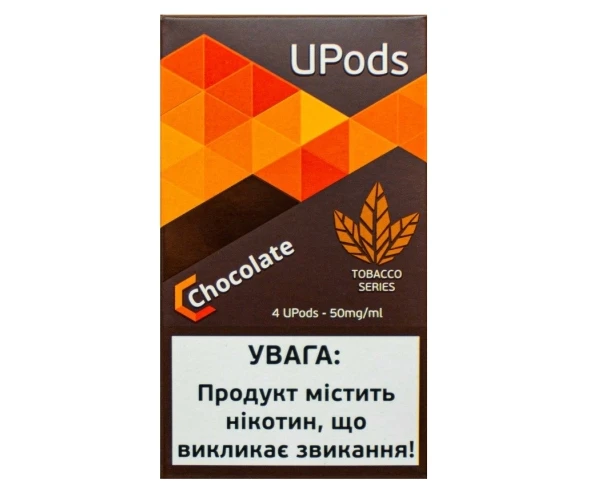 Картриджі для вейпу Upods Tobacco Edition Cartridge 50 мг 0.7 мл 4 шт Шоколад
