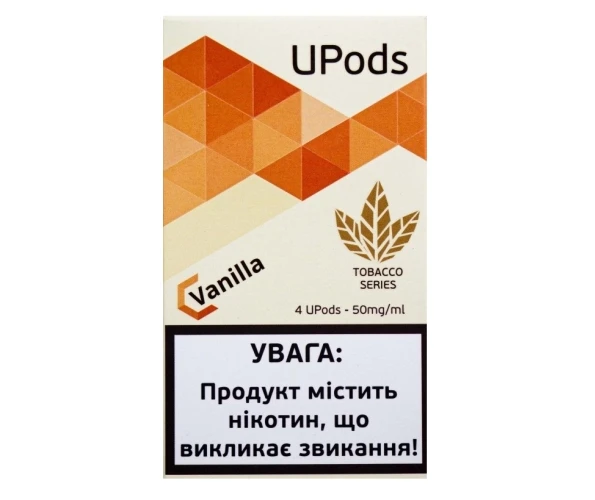 Картриджи для вейпа Upods Tobacco Edition Cartridge 50 мг 0.7 мл 4 шт Ваниль