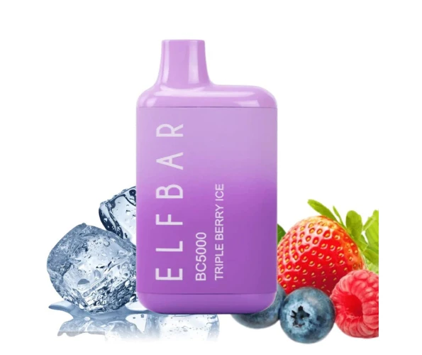 Одноразка Pod Elf Bar BC5000 13 мл 5% Triple Berry Ice (Полуниця + малина + чорниця)