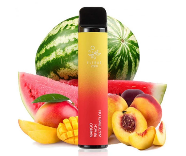 Одноразка Pod Elf Bar 3500 1500mAh Mango Peach Watermelon (Манго з персиком та кавуном)