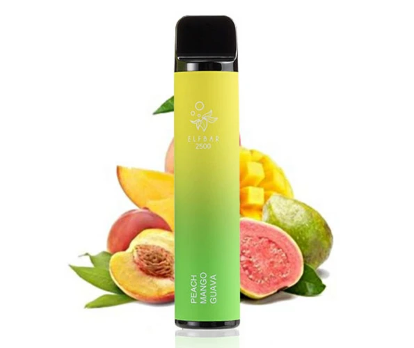 Одноразка Pod Elf Bar 3500 1500mAh Peach Mango Guava (Персик з манго та гуавою)