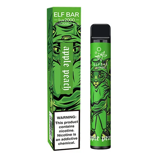 Одноразка Pod Elf Bar 2000 Lux 6.5мл 5% Apple Peach 5% (Яблуко + персик) - Фото 2