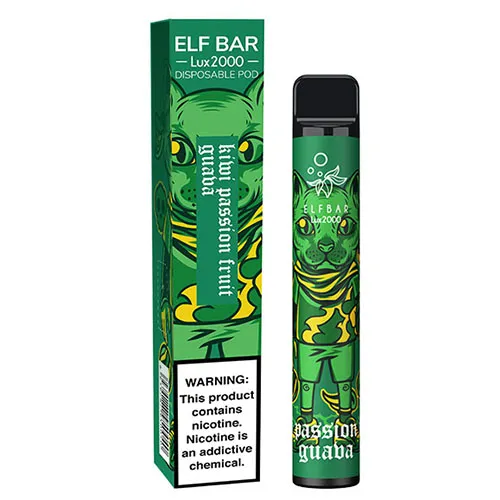 Одноразка Pod Elf Bar 2000 Lux 6.5мл 5% Kiwi Passionfruit Guava 5% (Ківі + маракуя + гуава) - Фото 2