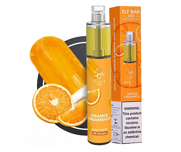 Одноразка Pod Elf Bar 2200 1250mAh Orange Creamsicle 5% (Апельсиновый крем)