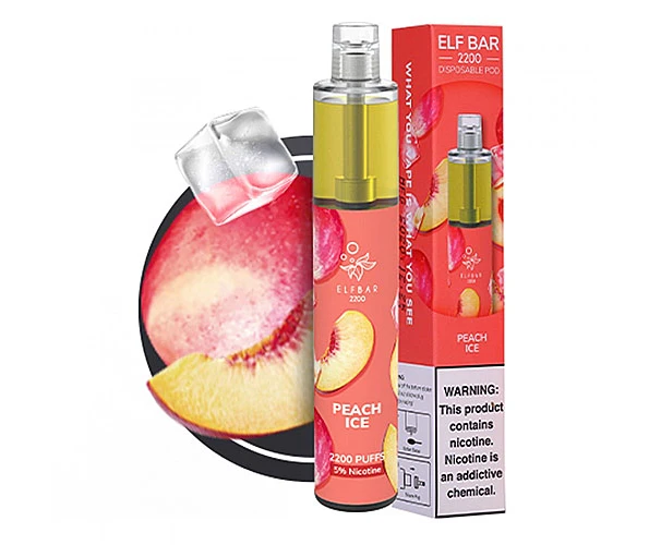Одноразка Pod Elf Bar 2200 1250mAh Peach Ice 5% (Персик з льдом)