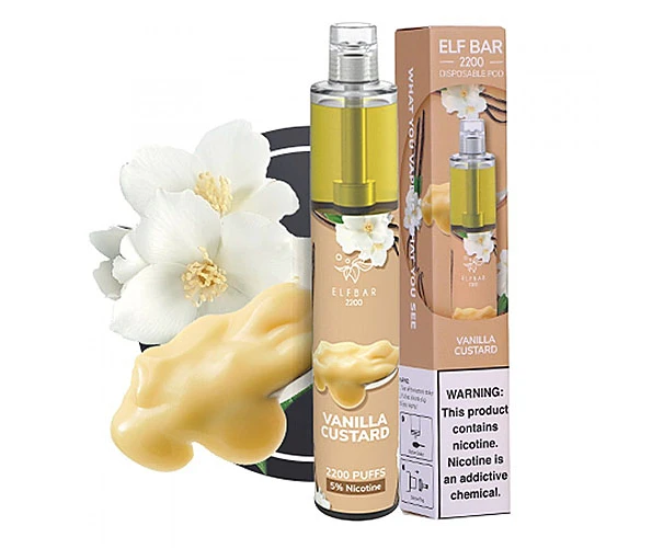 Одноразка Pod Elf Bar 2200 1250mAh Vanilla Custard 5% (Ванільний крем)