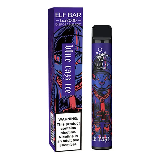 Одноразка Pod Elf Bar 2000 Lux 6.5мл 5% Blue Razz Ice (Черника + малина) - Фото 2
