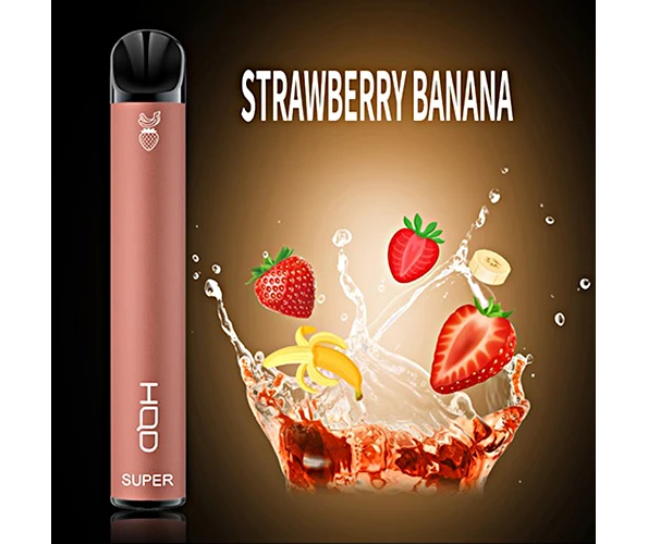 Одноразка Pod HQD Super Strawberry Banana 0% (Клубника с бананом)