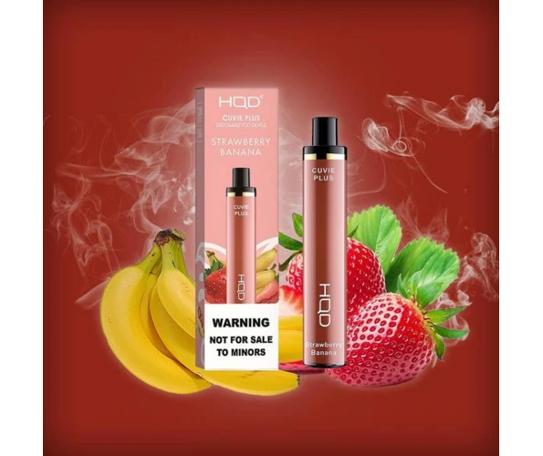 Одноразовий Pod HQD Cuvie Plus Strawberry Banana 5% (Полуниця з бананом)