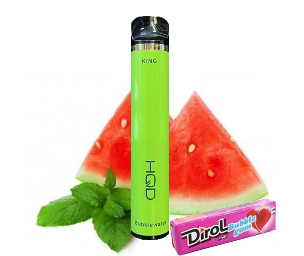 Одноразовый Pod HQD King 2000 Bubblewater (Жвачка Мята Арбуз) 5%