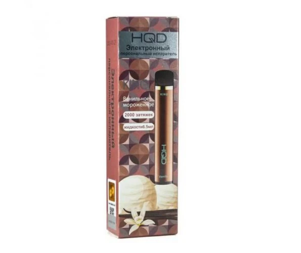 Одноразовый Pod HQD King 2000 Vanilla Ice Cream 5% (Ванильное мороженое)