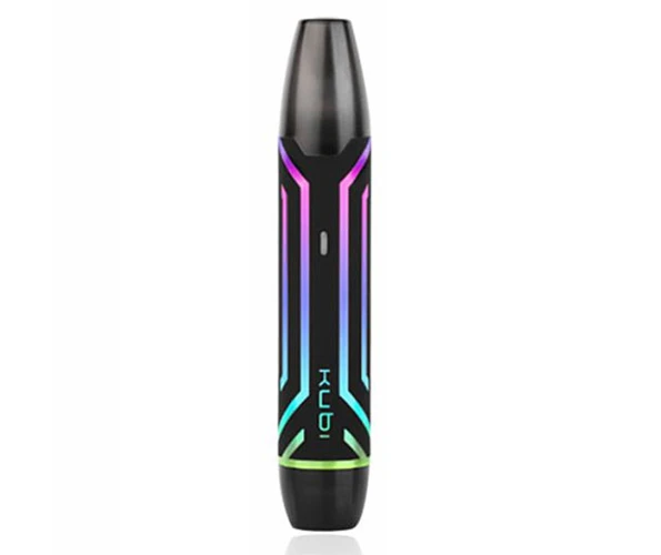 Hotcig Kubi Refillable Pod Starter Kit 550 mAh Engraved Black Rainbow