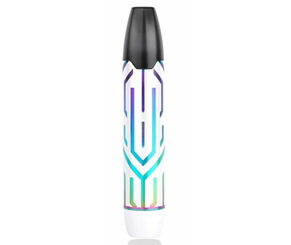 Hotcig Kubi Refillable Pod Starter Kit 550 mAh Engraved White Rainbow