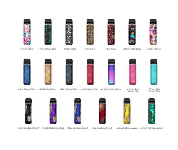 Под система SMOK NOVO 2X 800mAh Silver Red Cobra - Фото 2