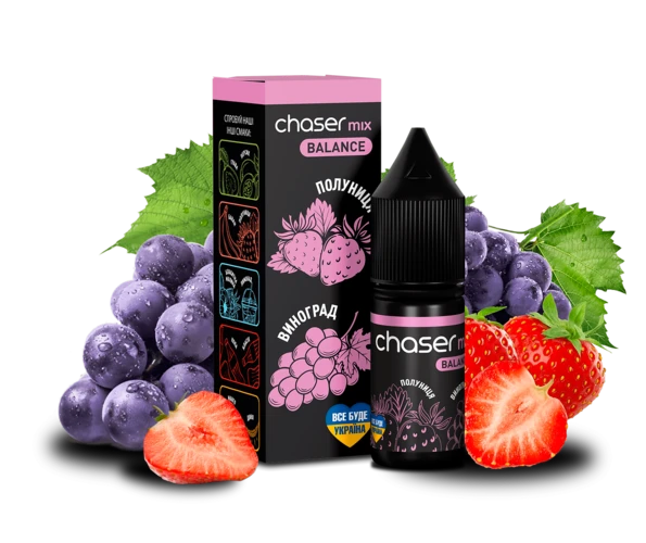 Жидкость солевая Chaser Mix SALT Strawberry Grape 10 мл (Клубника с виноградом)