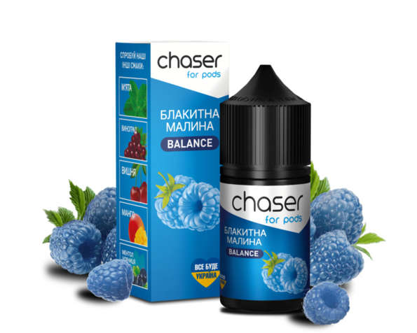 Сольова рідина Chaser Salt BALANCE Блакитна малина 30 мл - Фото 2