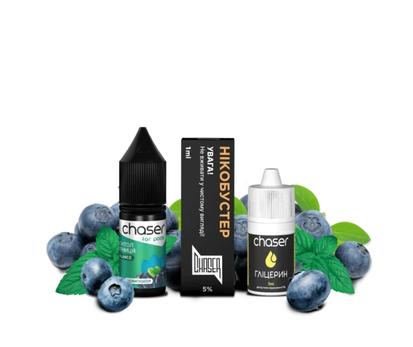 Набор Chaser For Pods Черника Ментол 10 мл, самозамес