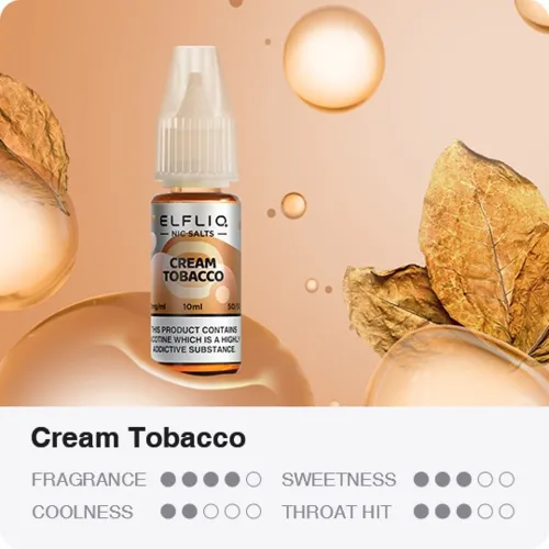Жидкость солевая ELFLIQ Cream Tobacco 10 мл 5% 20 мг - Фото 2