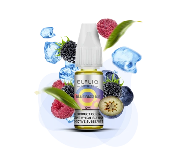 Жидкость солевая ELFLIQ Blue Razz Ice 10 мл 20 мг 5% (Черника + Малина)