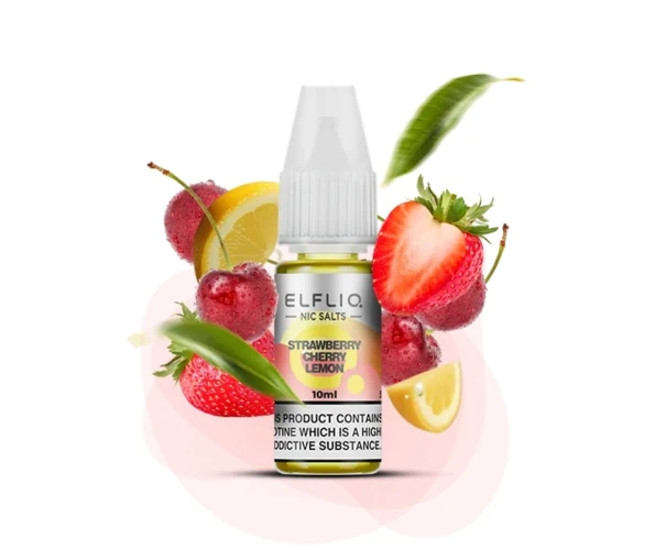 Жидкость солевая ELFLIQ Strawberry Cherry Lemon10 мл 50 мг (Клубника + вишня + лимон)