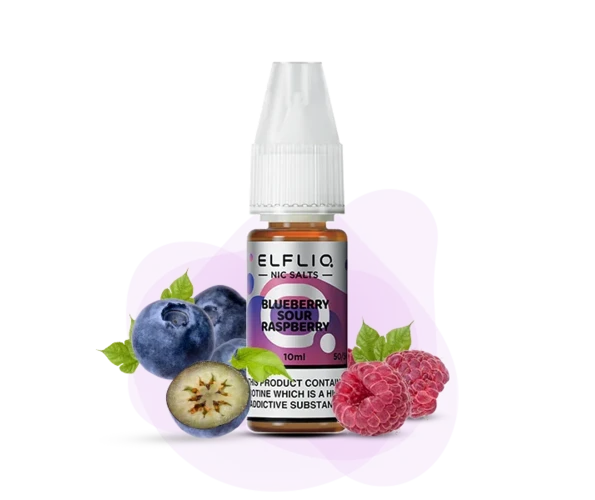Жидкость солевая ELFLIQ Blueberry Sour Raspberry 10 мл 5% 20 мг
