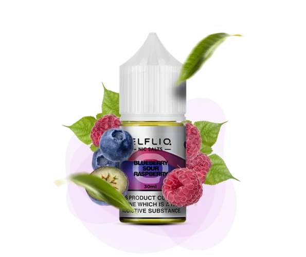 Жидкость солевая ELFLIQ Blueberry Sour Raspberry 30 мл 50 мг (Черника с кислой малиной)