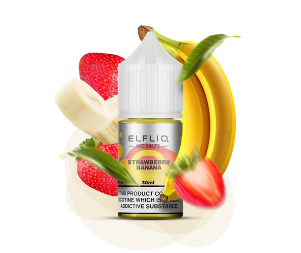 Жидкость солевая ELFLIQ Strawberry Banana 30 мл 50 мг (Клубника + банан)